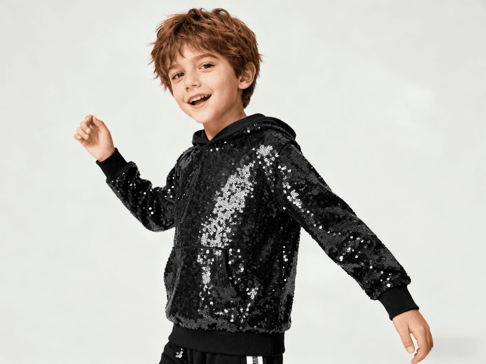 sequined hoodie