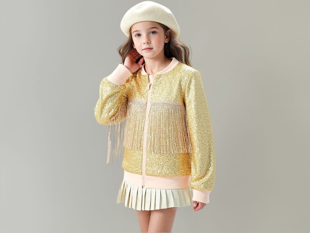 Custom girls sequined jacket