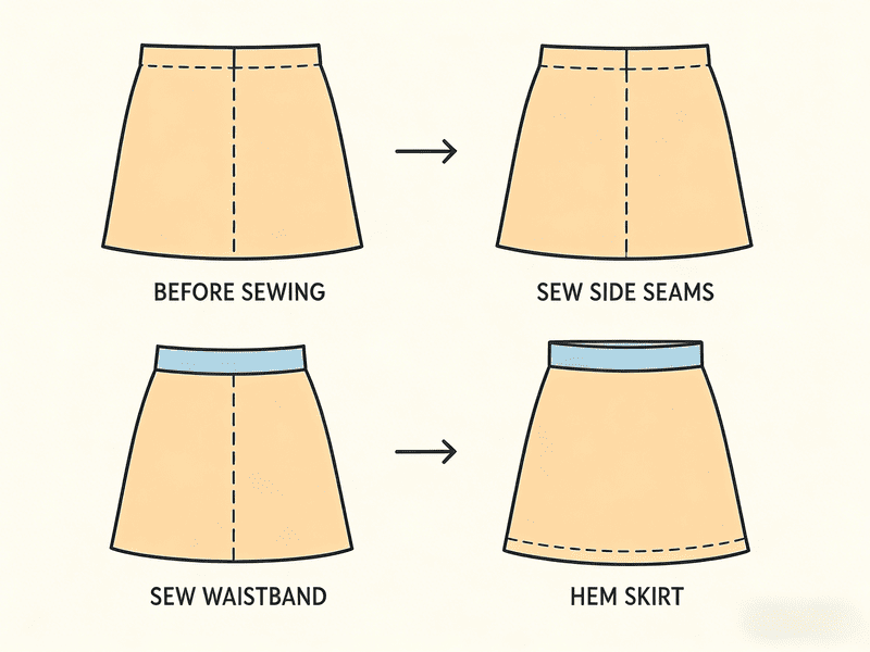 Sewing the Main Body of the Dress