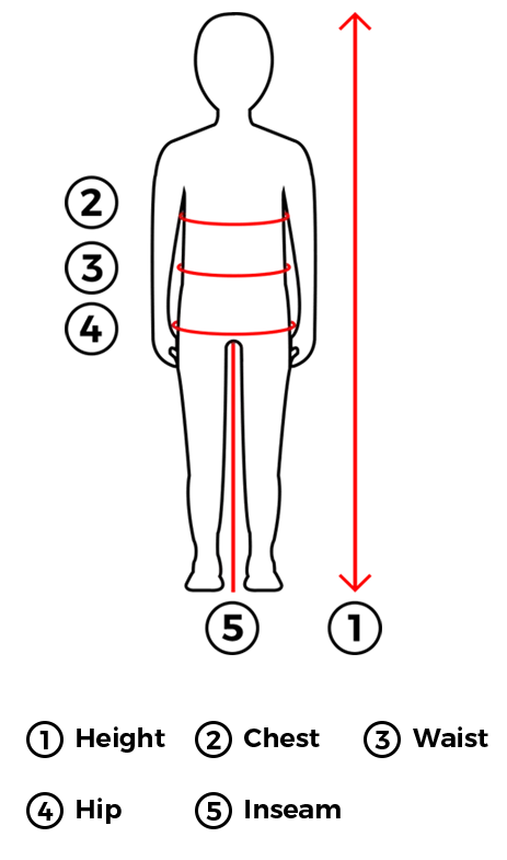 Children's clothing size chart