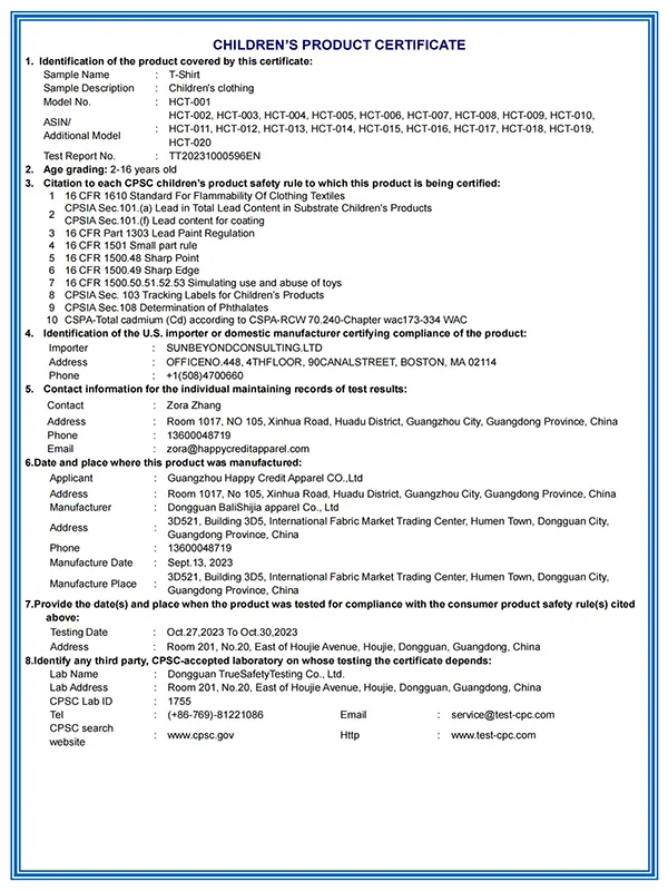 HAPA CPC Certificate