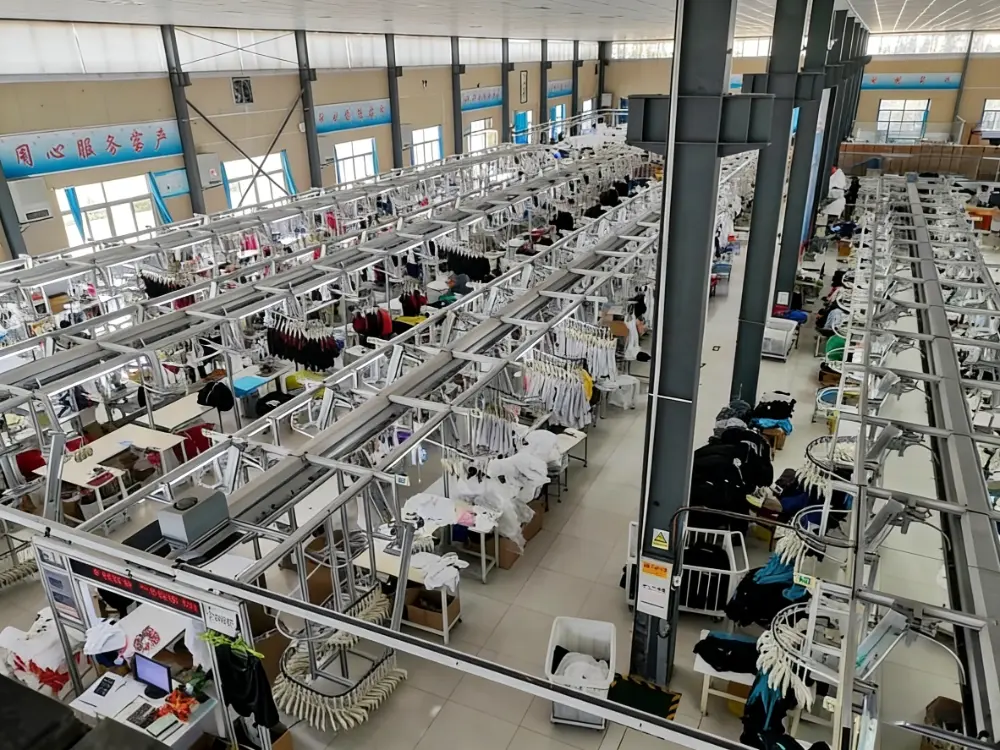 Multiple production lines for girls' dresses