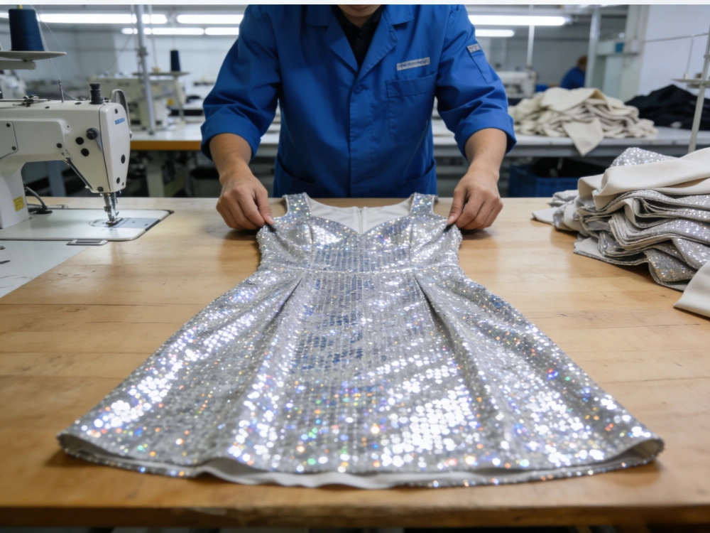 High-quality sequin dresses for girls by HAPA clothing manufacturer.