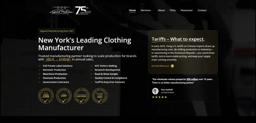 Apparel Production Inc