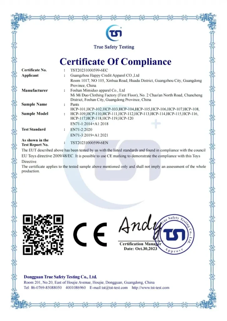 CE Certificate 2