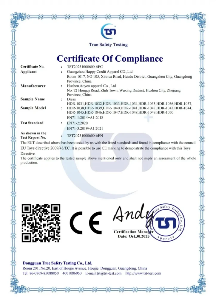 CE Certificate 3