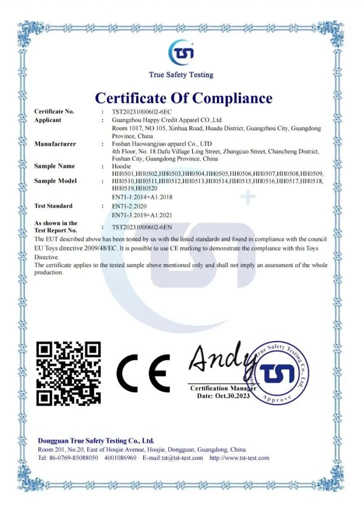 CE Certificate 6