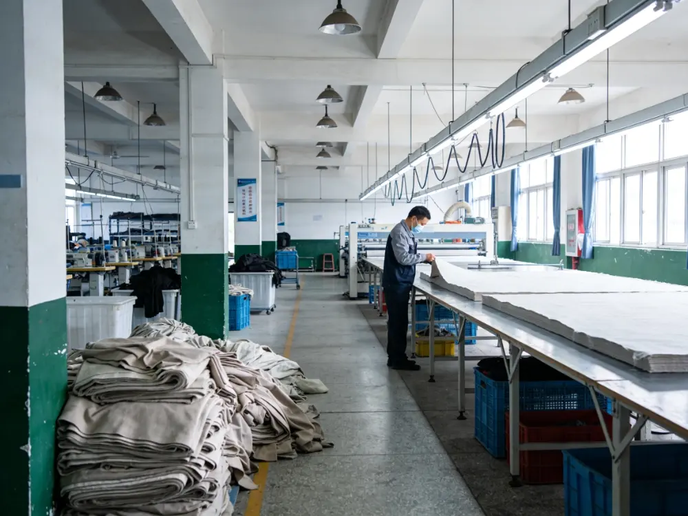 HAPA workers are inspecting the fabric.