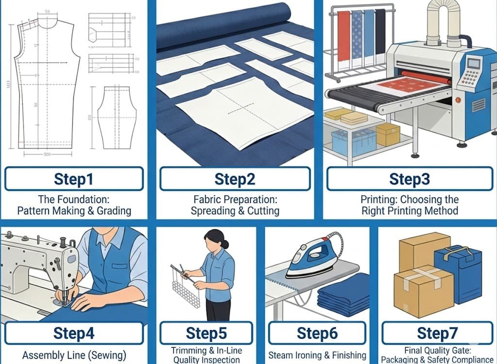 Step-by-Step T-Shirt Manufacturing Guide