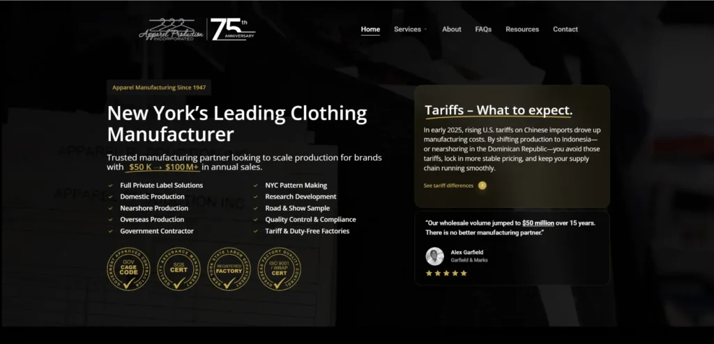 Apparel Production Inc