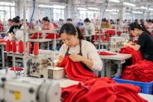 Chinese garment manufacturing workshop