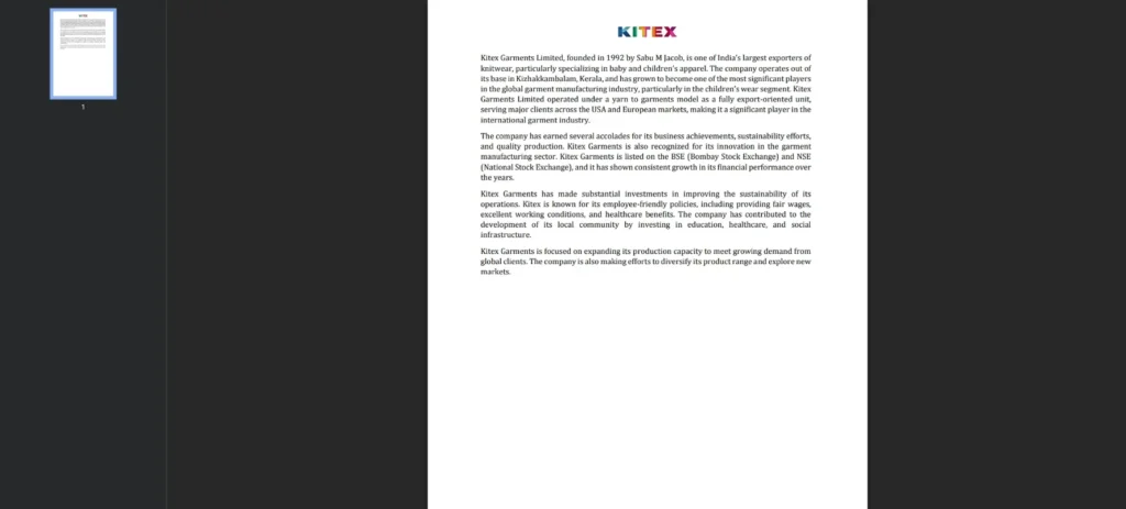 Kitex Garments