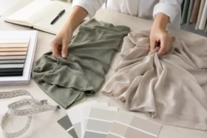 Modal and viscose fabric samples compared for softness, texture, and drape
