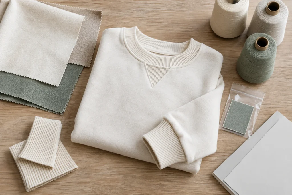 ivory-sweatshirt-material-approval-table